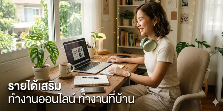 รายได้เสริม ทำงานออนไลน์ ทำงานที่บ้าน