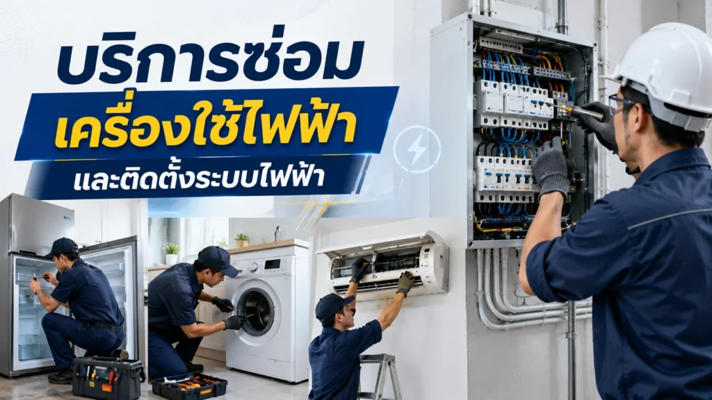 บริการซ่อมเครื่องใช้ไฟฟ้า และติดตั้งระบบไฟฟ้า