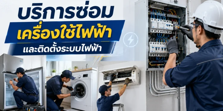 บริการซ่อมเครื่องใช้ไฟฟ้า และติดตั้งระบบไฟฟ้า
