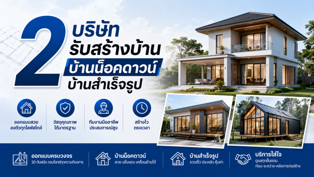 รับสร้างบ้าน บ้านน็อคดาวน์ บ้านสำเร็จรูป